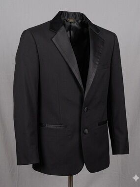 Vintage Boys Black Tuxedo Jacket - Wedding Ring Bearer